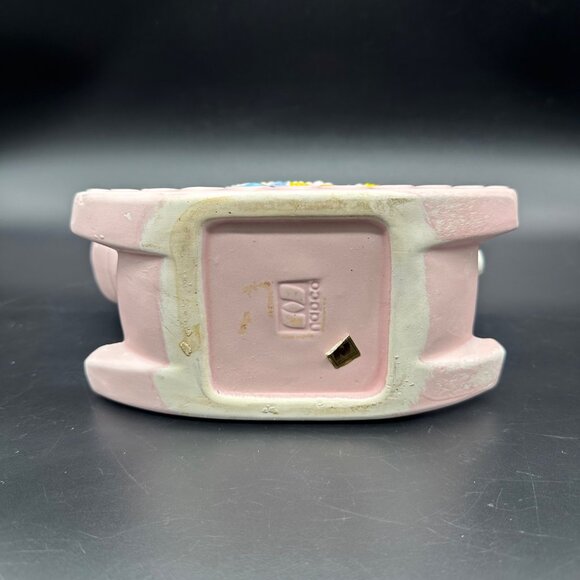 Vintage Baby Rocking Horse Planter Pink Kitsch Napco Taiwan Catch All Storage - Picture 7 of 12